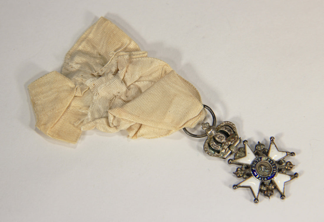 France 1814 Décoration Du Lys Louis XVIII Decoration Of The Lily Couronne Croix Silver L022025