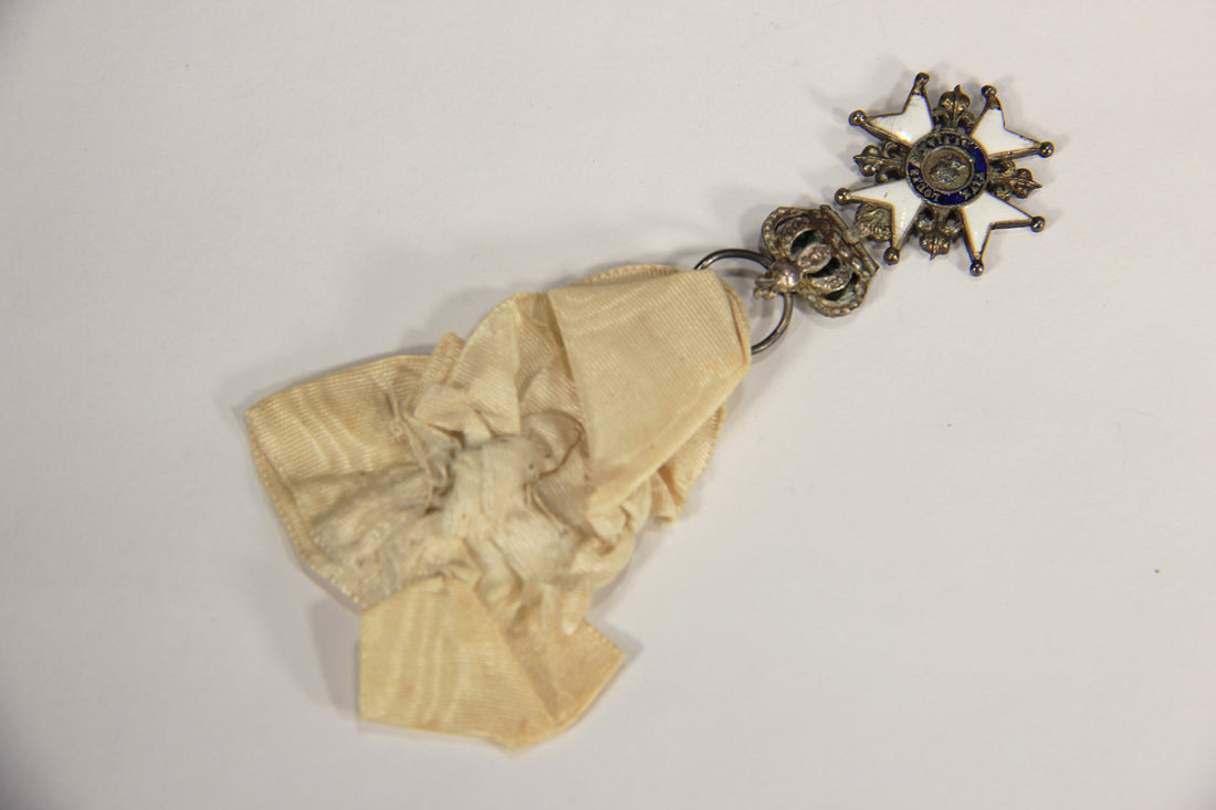 France 1814 Décoration Du Lys Louis XVIII Decoration Of The Lily Couronne Croix Silver L022025