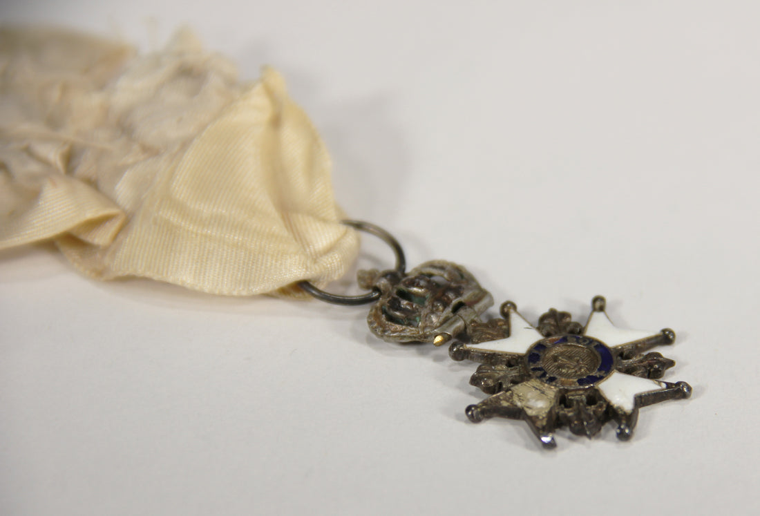 France 1814 Décoration Du Lys Louis XVIII Decoration Of The Lily Couronne Croix Silver L022025