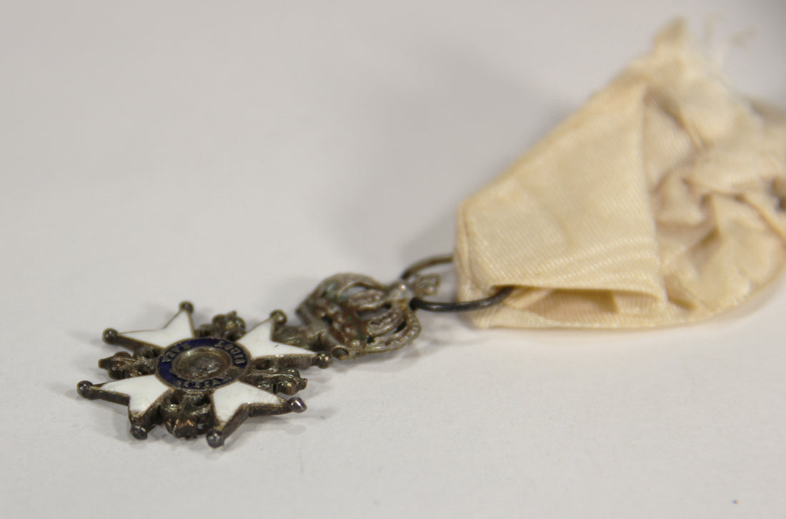 France 1814 Décoration Du Lys Louis XVIII Decoration Of The Lily Couronne Croix Silver L022025