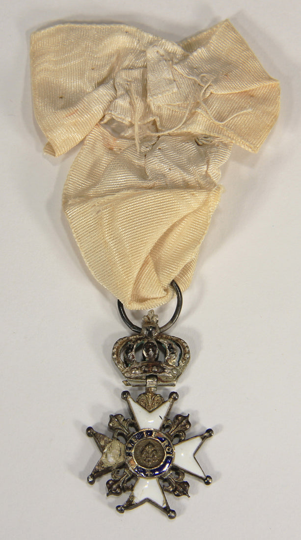 France 1814 Décoration Du Lys Louis XVIII Decoration Of The Lily Couronne Croix Silver L022025