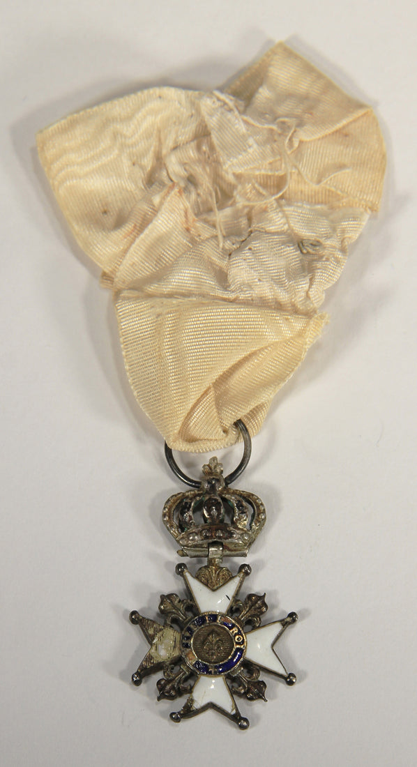 France 1814 Décoration Du Lys Louis XVIII Decoration Of The Lily Couronne Croix Silver L022025