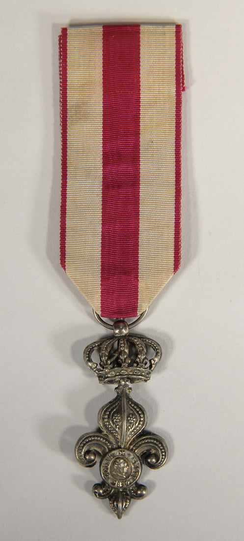 France 1814 Décoration Du Lys Louis XVIII Decoration Of The Lily Couronne Lys Silver L022026