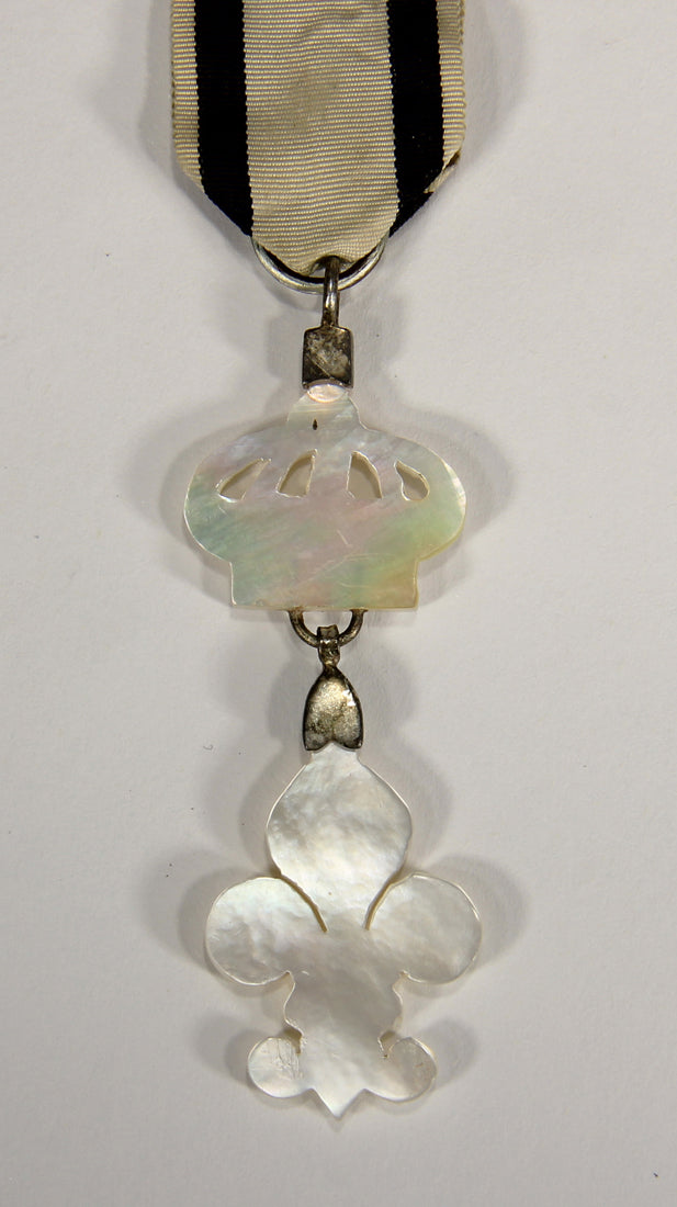 France 1814 Décoration Du Lys Louis XVIII - RARE Nacre - Mother Of Pearl Variant L022027