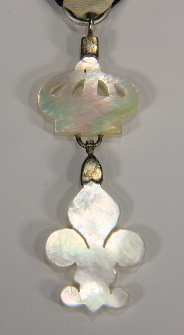 France 1814 Décoration Du Lys Louis XVIII - RARE Nacre - Mother Of Pearl Variant L022027