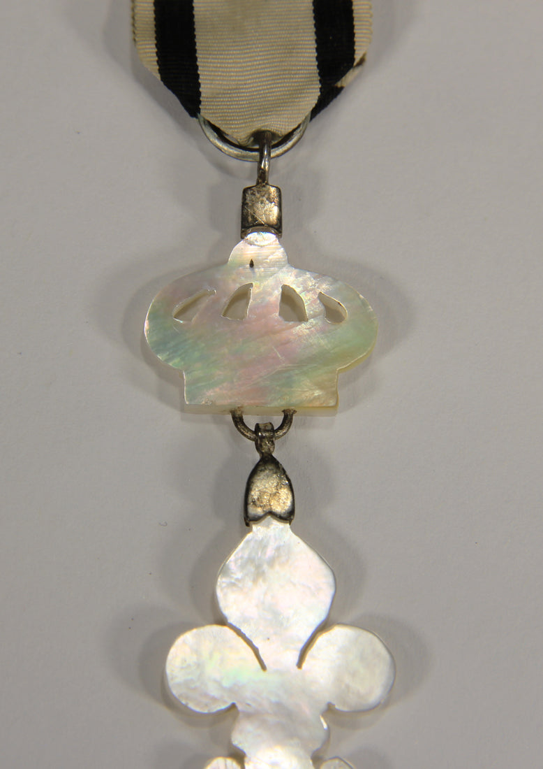 France 1814 Décoration Du Lys Louis XVIII - RARE Nacre - Mother Of Pearl Variant L022027