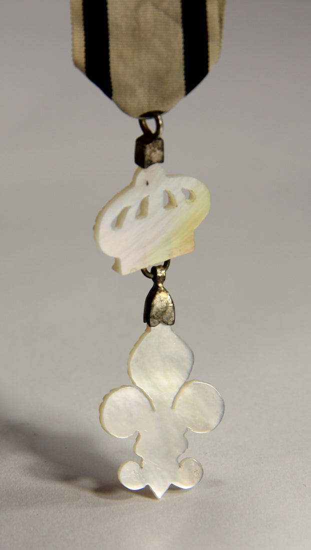 France 1814 Décoration Du Lys Louis XVIII - RARE Nacre - Mother Of Pearl Variant L022027