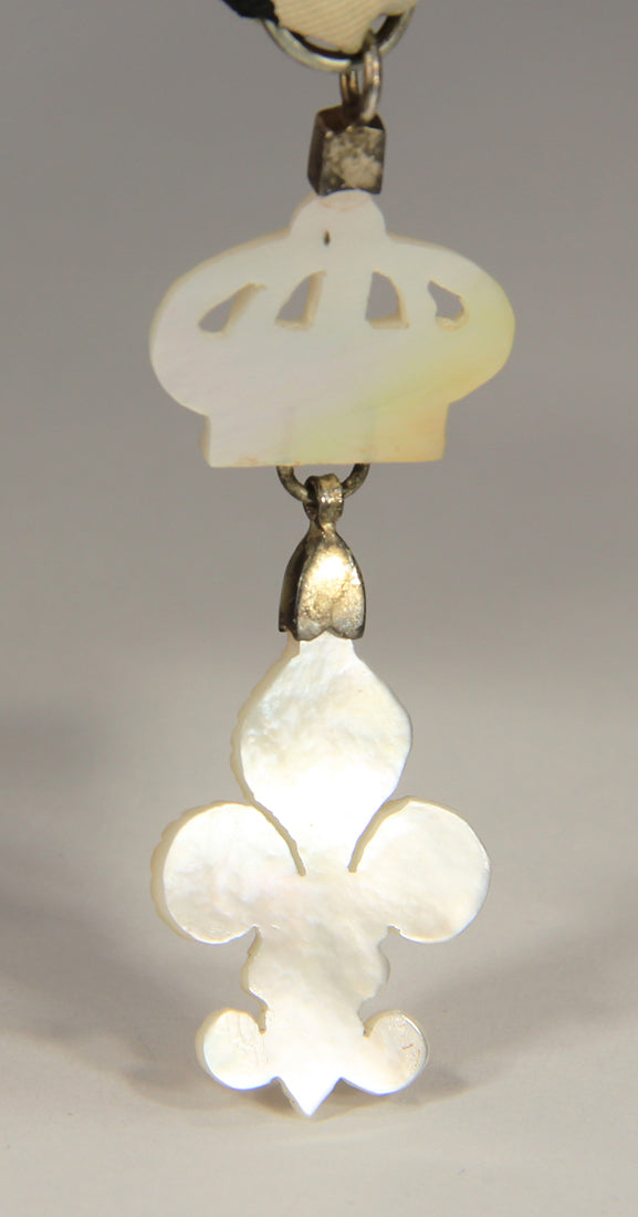 France 1814 Décoration Du Lys Louis XVIII - RARE Nacre - Mother Of Pearl Variant L022027