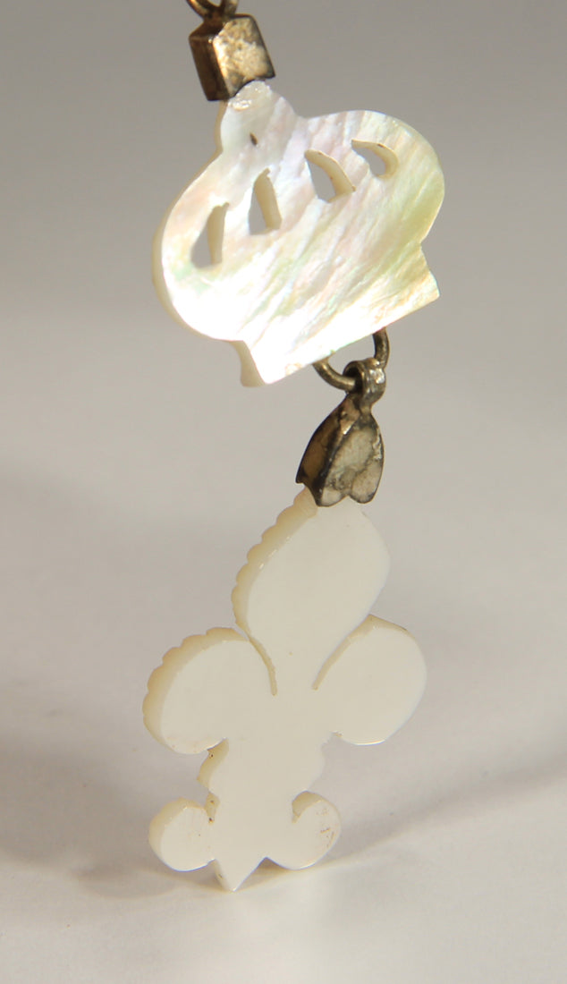 France 1814 Décoration Du Lys Louis XVIII - RARE Nacre - Mother Of Pearl Variant L022027