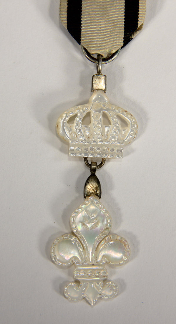 France 1814 Décoration Du Lys Louis XVIII - RARE Nacre - Mother Of Pearl Variant L022027