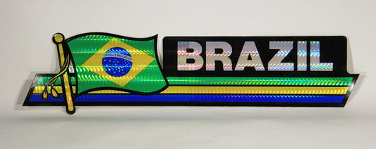 Brazil Vintage Car Bumper Reflective Sticker Original L000496