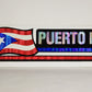 Puerto Rico Country Vintage Car Bumper Reflective Sticker Original United States L000502
