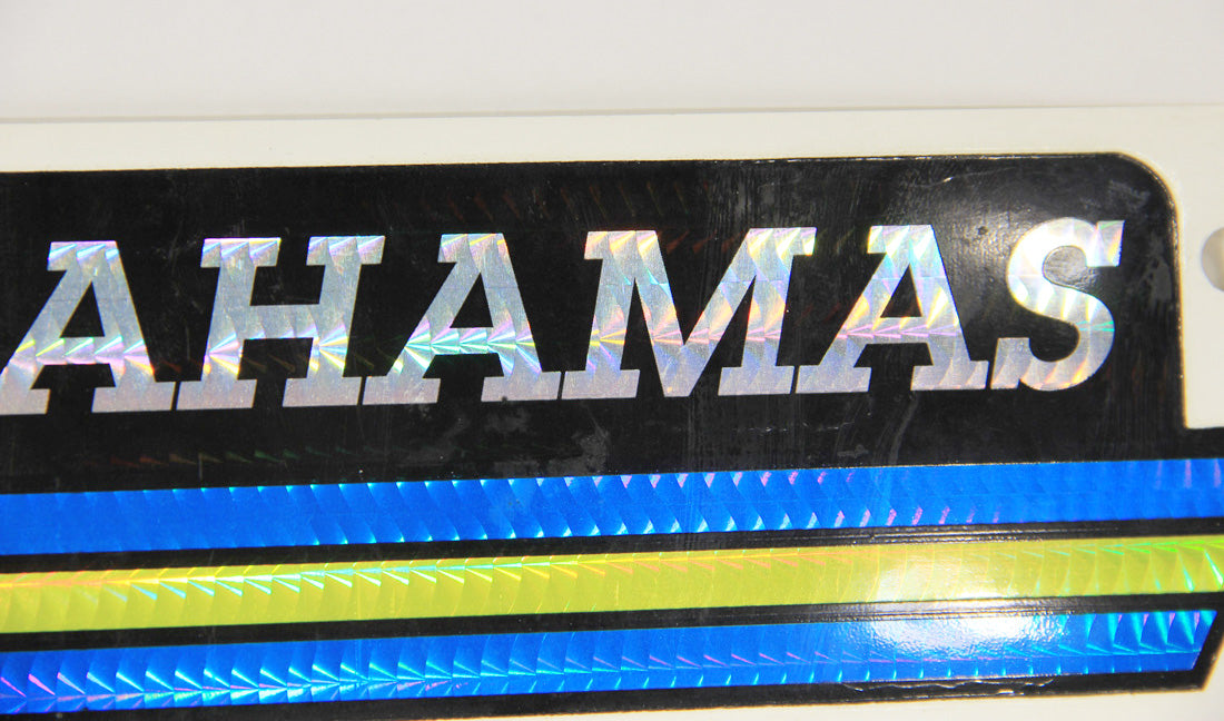 Bahamas Vintage Car Bumper Reflective Sticker Original L000504