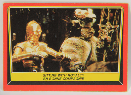 Star Wars ROTJ 1983 Trading Card #82 Sitting With Royalty FR-ENG Canada L000910