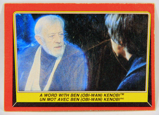 Star Wars ROTJ 1983 Trading Card #59 A Word With Ben Obi-Wan Kenobi FR-ENG Canada L001426