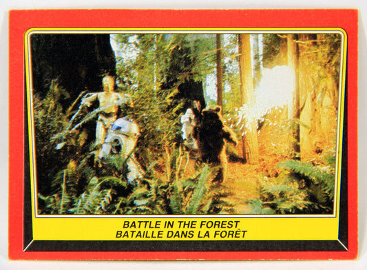 Star Wars ROTJ 1983 Trading Card #112 Battle In The Forest FR-ENG Canada L001433