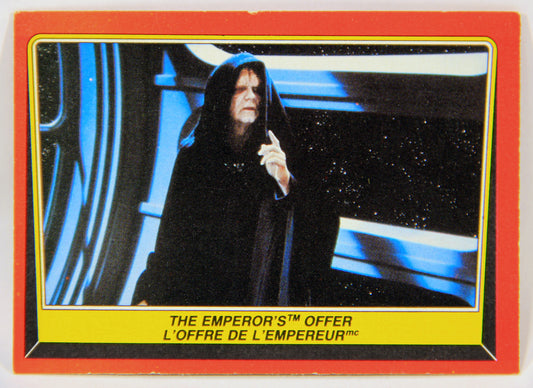 Star Wars ROTJ 1983 Trading Card #118 The Emperor's Offer FR-ENG Canada L001435