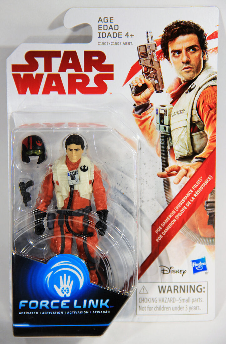 Star Wars Poe Dameron Resistance Pilot The Last Jedi 3.75 Inch Action Figure MOC L001474