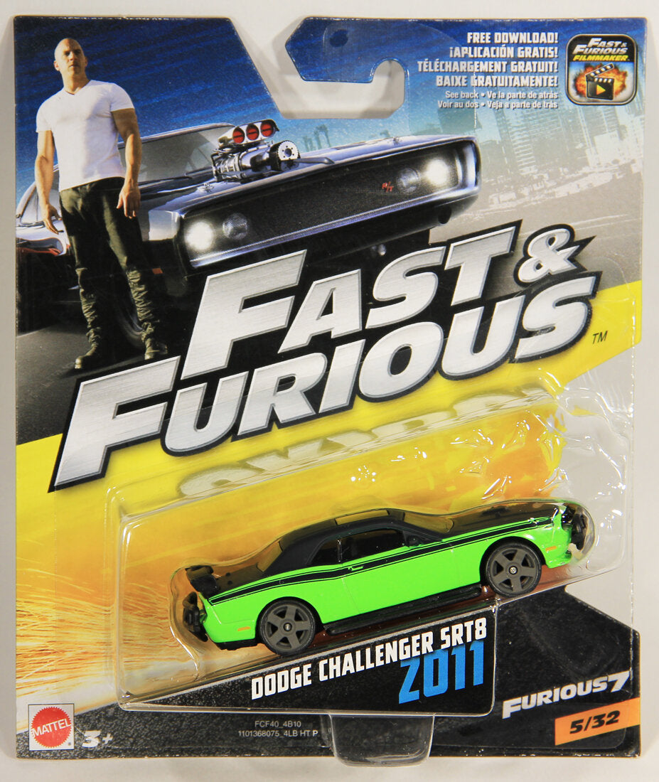Mattel Die-Cast 2016 Dodge Challenger SRT8 Z011 Fast & Furious #5/32 L001589