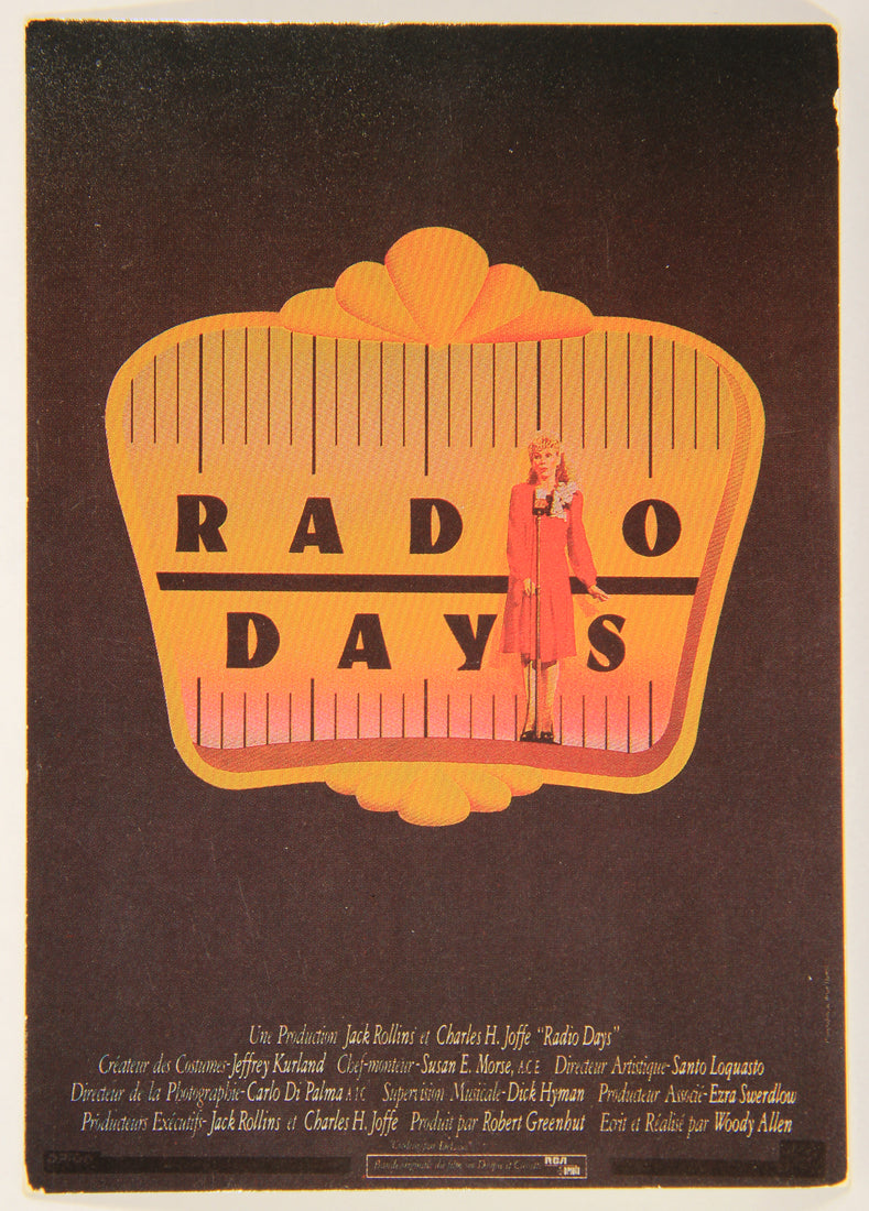Radio Days Vintage Unwritten French Foreign Movie Postcard Woody Allen L001706