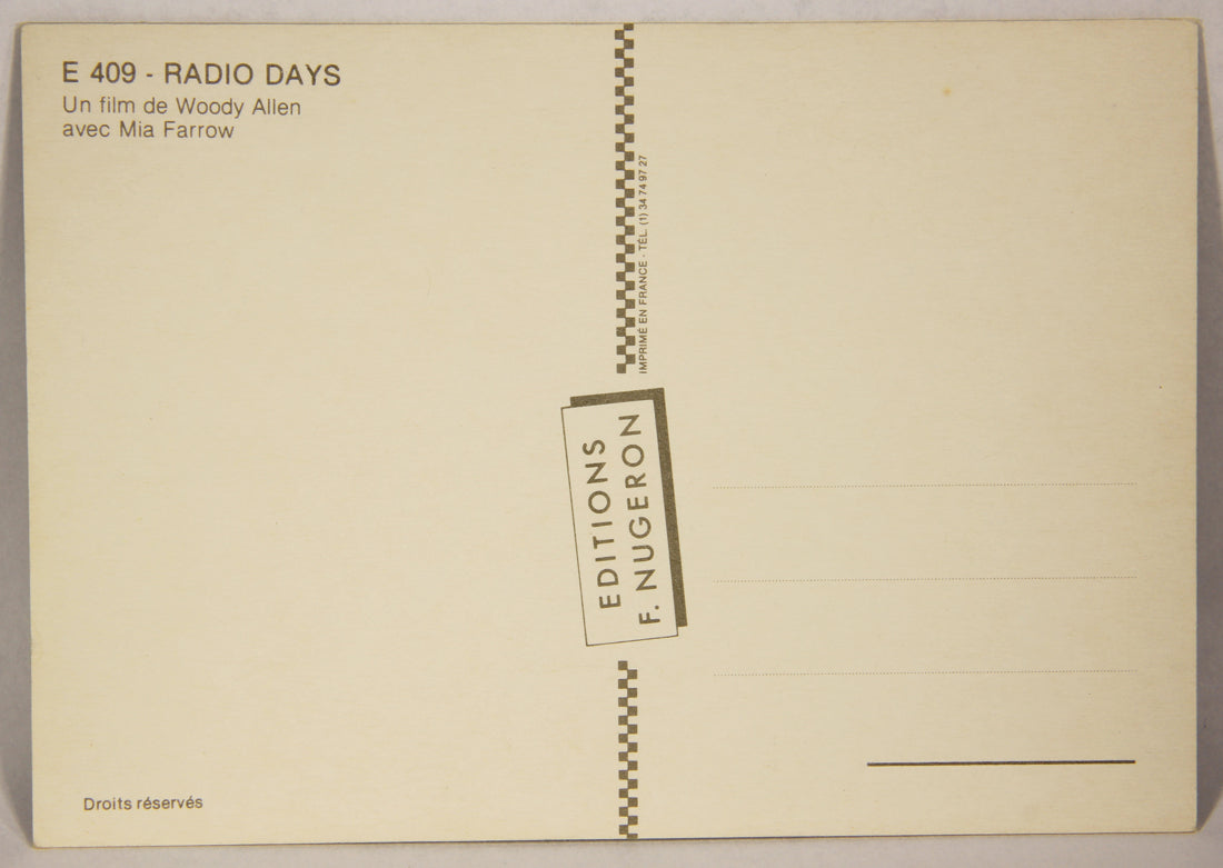 Radio Days Vintage Unwritten French Foreign Movie Postcard Woody Allen L001706