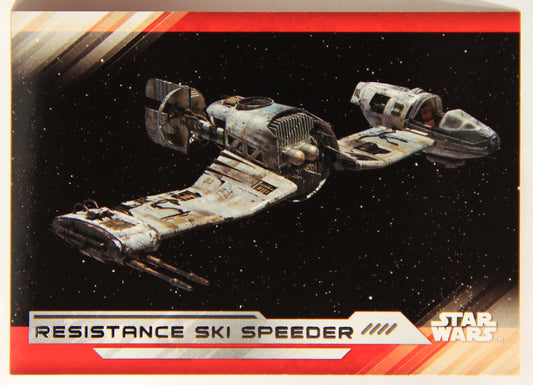 Star Wars The Last Jedi 2017 Trading Card #60 Resistance Ski Speeder ENG L001976