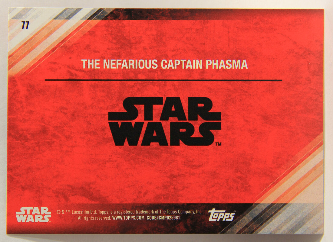 Star Wars The Last Jedi 2017 Trading Card #77 The Nefarious Captain Phasma ENG L001984