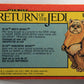 Star Wars ROTJ 1983 Trading Card #91 R2-D2 Meets Wicket FR-ENG Canada L001998