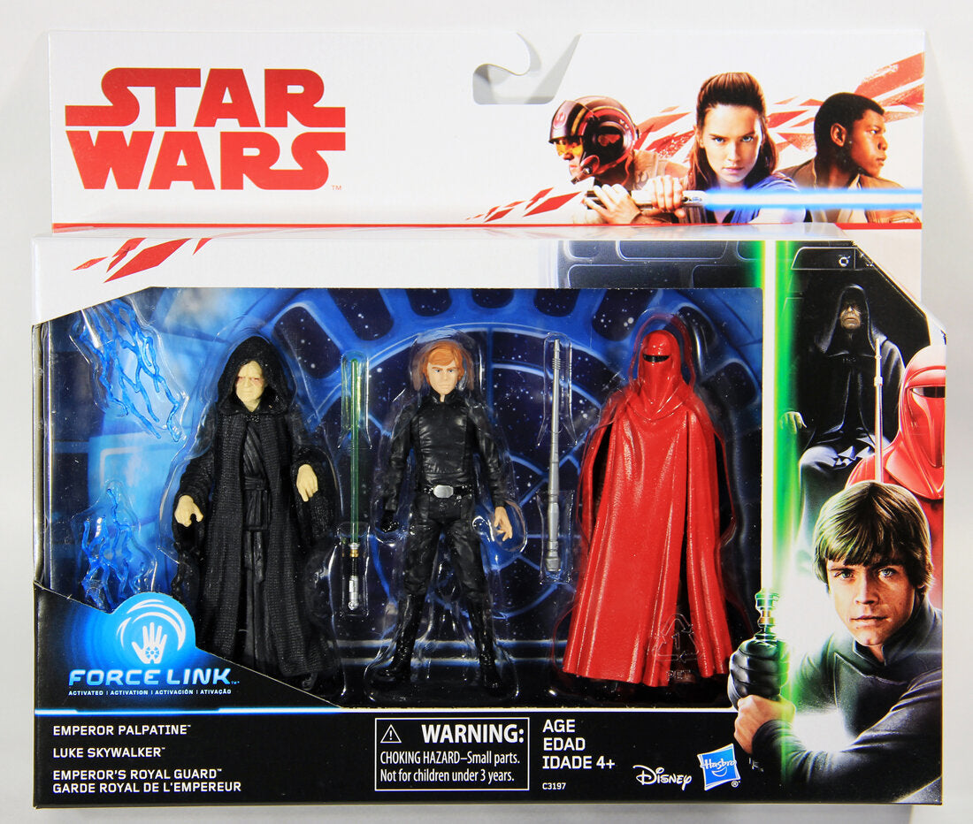 Star Wars Luke Emperor And Royal Guard The Last Jedi 3-Pack Action Figure L002009