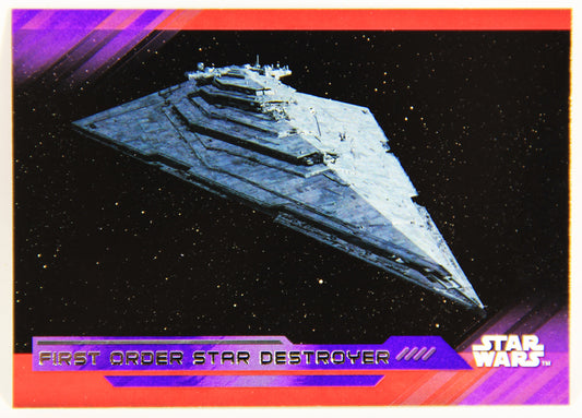 Star Wars The Last Jedi 2017 Trading Card #62 First Order Star Destroyer Purple Parallel L002278