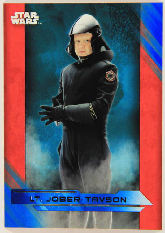 Star Wars The Last Jedi 2017 Card #54 Lt. Jober Tavson Blue Parallel ENG L002296