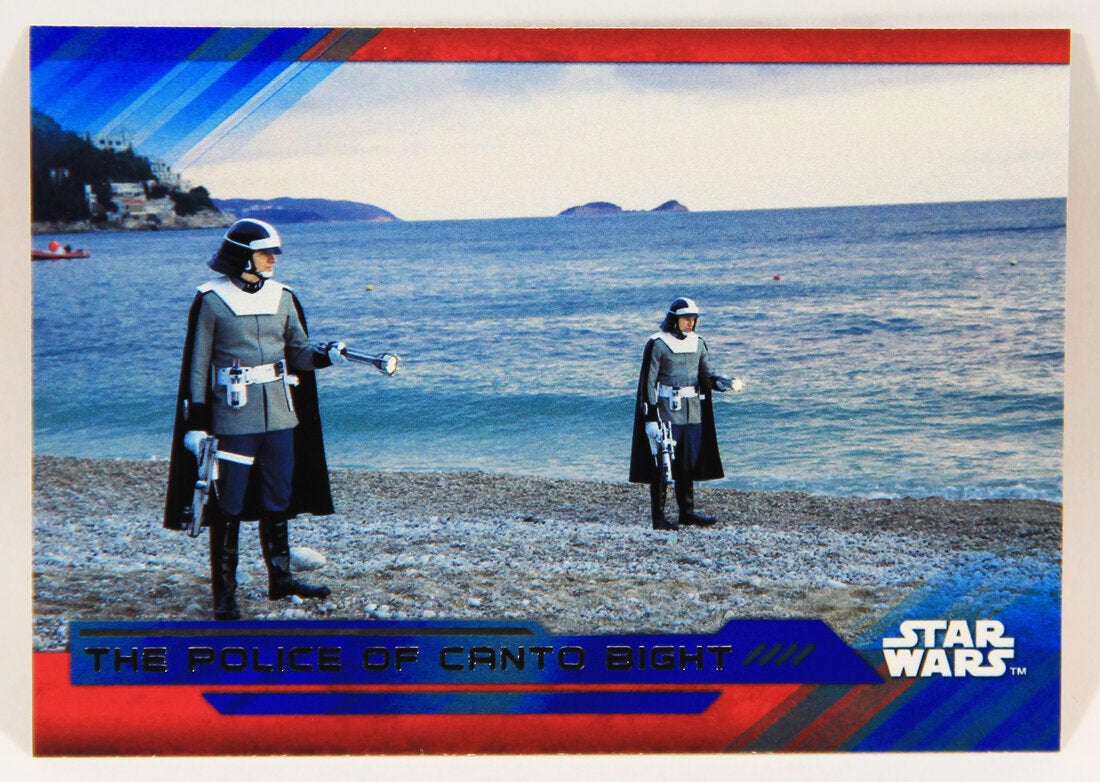 Star Wars The Last Jedi 2017 Card #78 The Police Of Canto Bight Blue Parallel ENG L002298