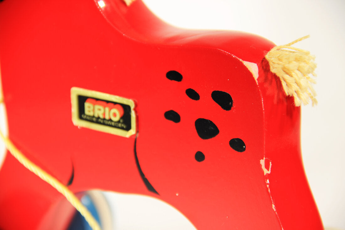 Brio Vintage Horse On Wheels Pull Toy Sweden 60's Iconic Model L002319