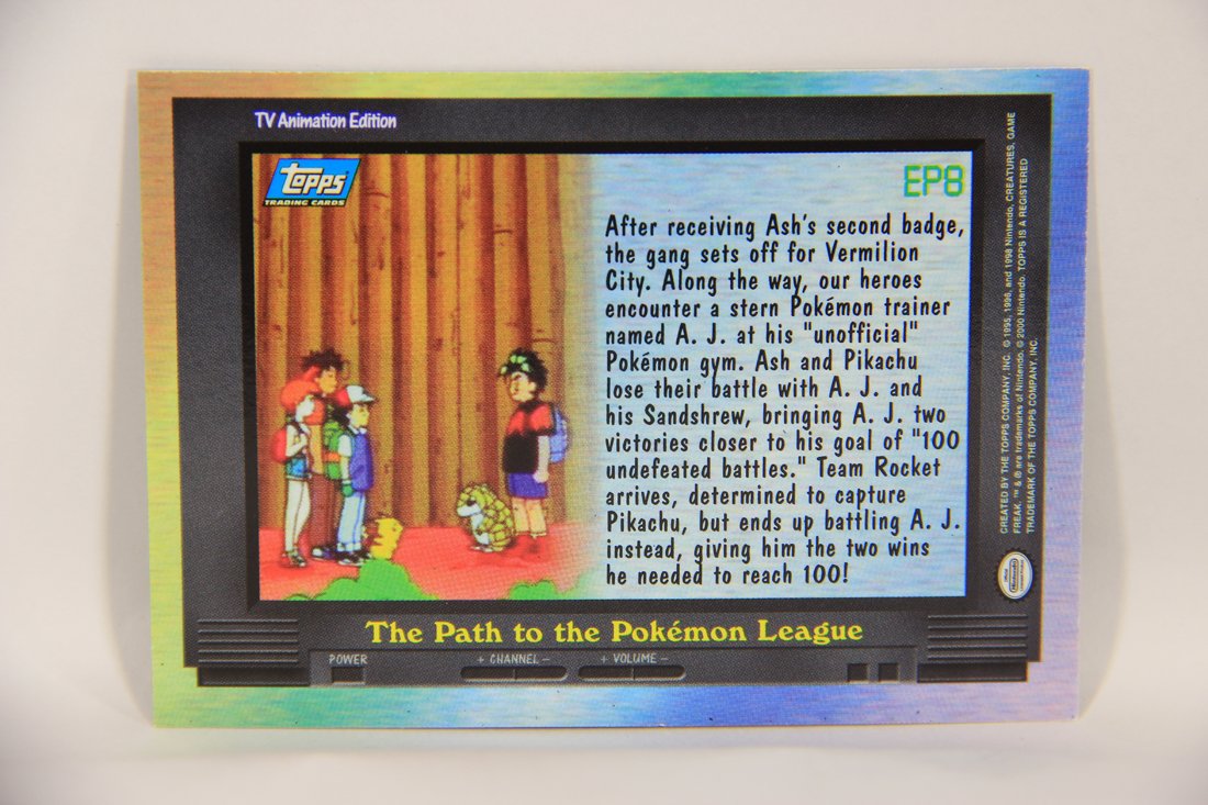 Pokémon Card TV Animation #EP8 The Path To The Pokemon League Foil Blue Logo 1st Print ENG L002602