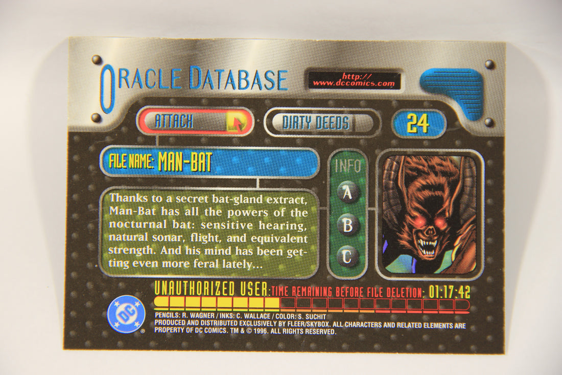 DC Outburst Firepower 1996 Trading Card #24 Man-Bat Embossed Card L002657