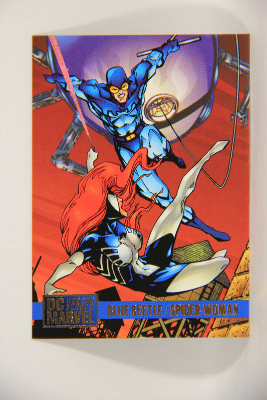 DC Versus Marvel Comics 1995 Trading Card #54 Blue Beetle Vs Spider-Woman ENG L002864