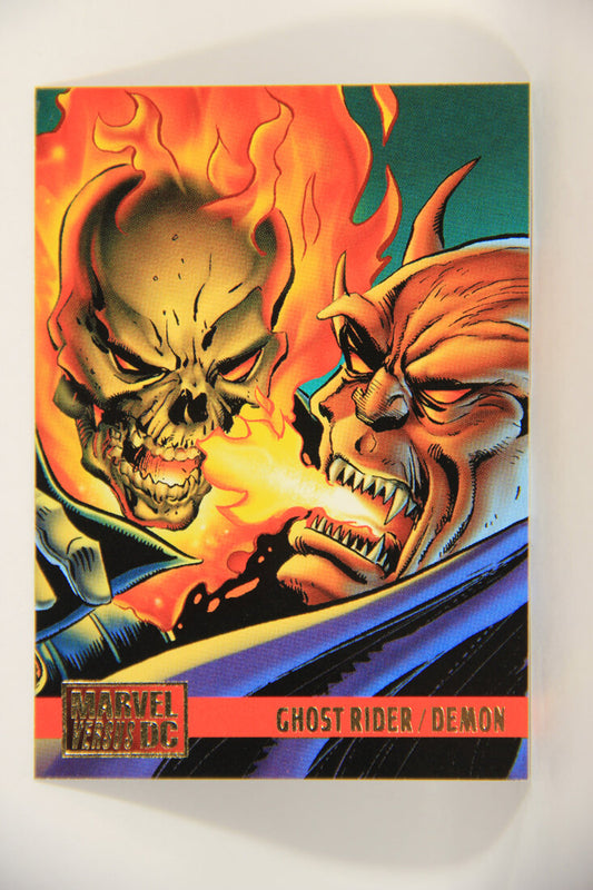 DC Versus Marvel Comics 1995 Trading Card #59 Ghost Rider Vs Demon ENG L002866