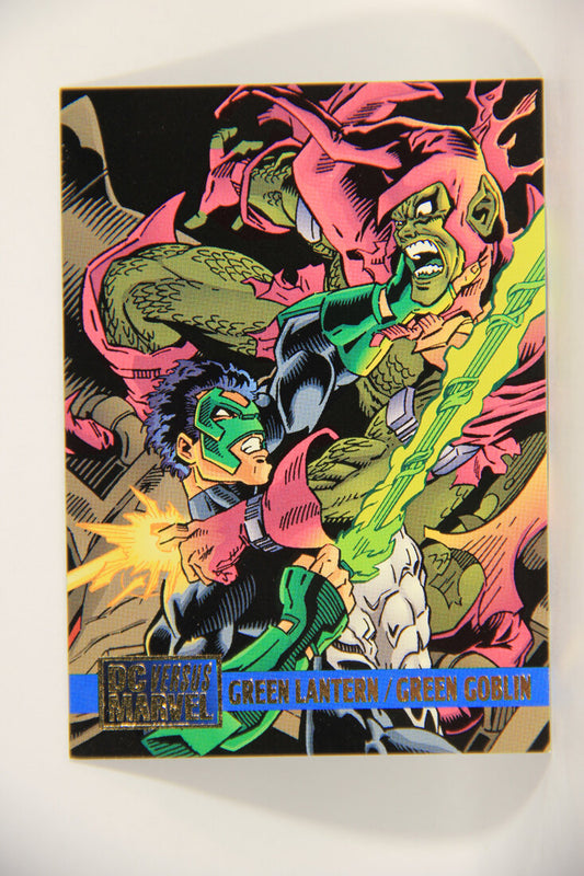 DC Versus Marvel Comics 1995 Trading Card #74 Green Lantern Vs Green Goblin ENG L002876