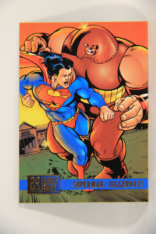 DC Versus Marvel Comics 1995 Trading Card #80 Superman Vs Juggernaut ENG L002879