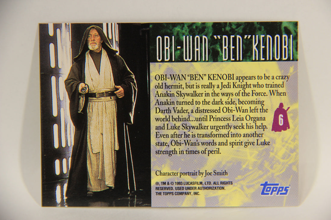 Star Wars Galaxy 1993 Topps Trading Card #6 Obi-Wan Ben Kenobi Artwork ENG L002899