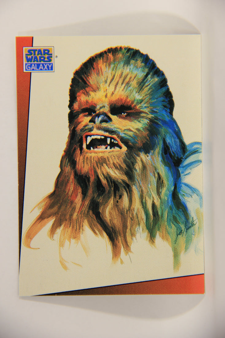 Star Wars Galaxy 1993 Topps Trading Card #8 Chewbacca Artwork ENG L002901