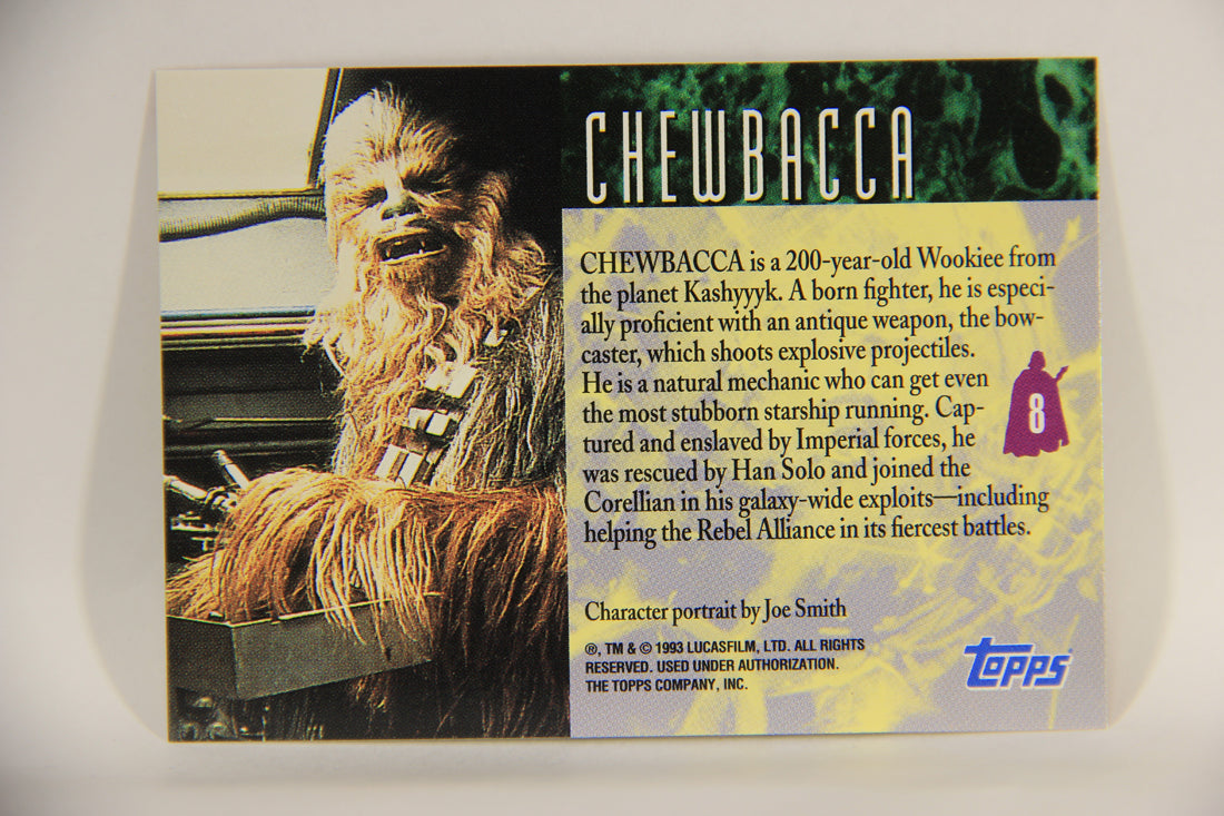 Star Wars Galaxy 1993 Topps Trading Card #8 Chewbacca Artwork ENG L002901