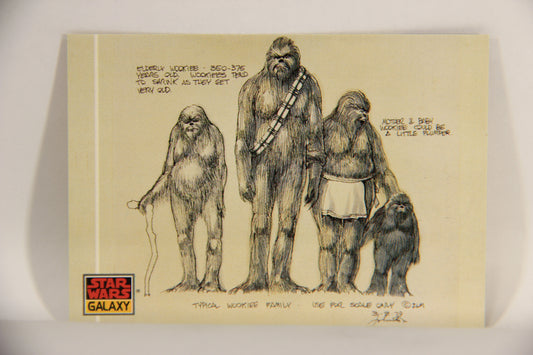 Star Wars Galaxy 1993 Topps Card #19 Typical Wookiee Family Artwork ENG L002912