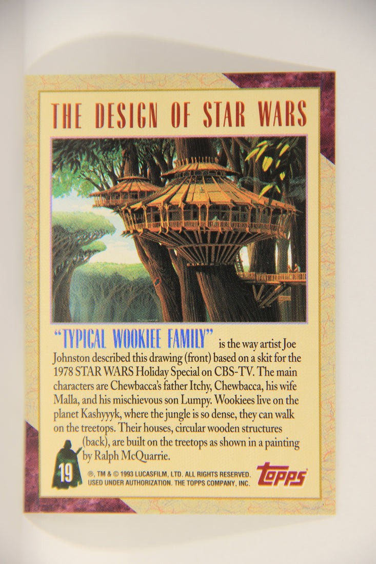 Star Wars Galaxy 1993 Topps Card #19 Typical Wookiee Family Artwork ENG L002912