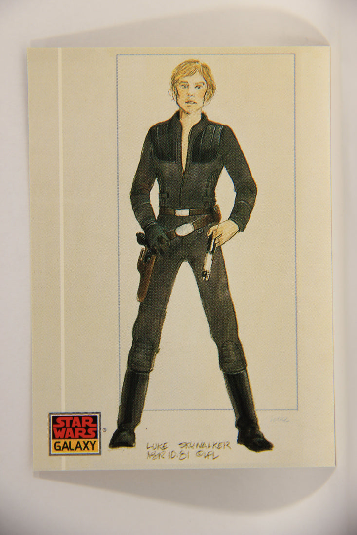 Star Wars Galaxy 1993 Topps Card #28 Luke Jedi Knight Artwork ENG L002921