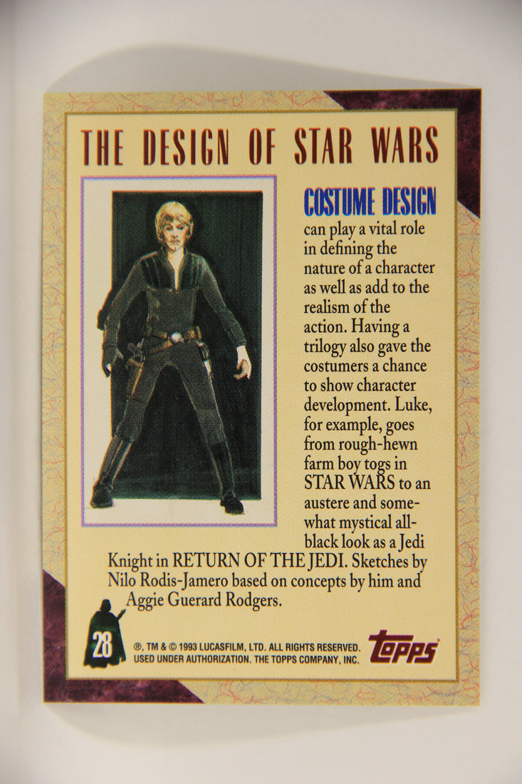 Star Wars Galaxy 1993 Topps Card #28 Luke Jedi Knight Artwork ENG L002921