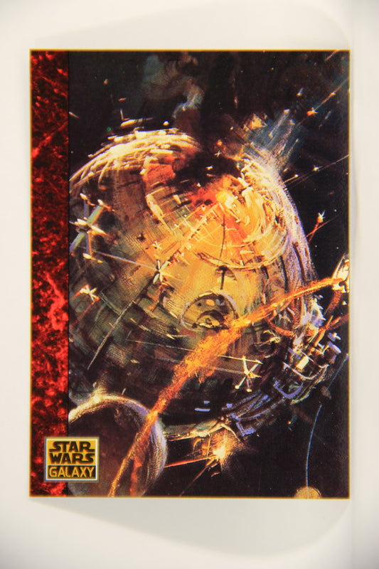 Star Wars Galaxy 1993 Topps Card #51 A Huge Space Battle Artwork ENG L002941