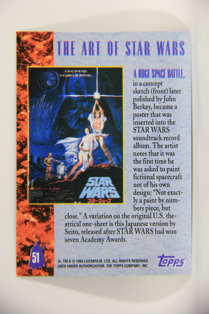 Star Wars Galaxy 1993 Topps Card #51 A Huge Space Battle Artwork ENG L002941