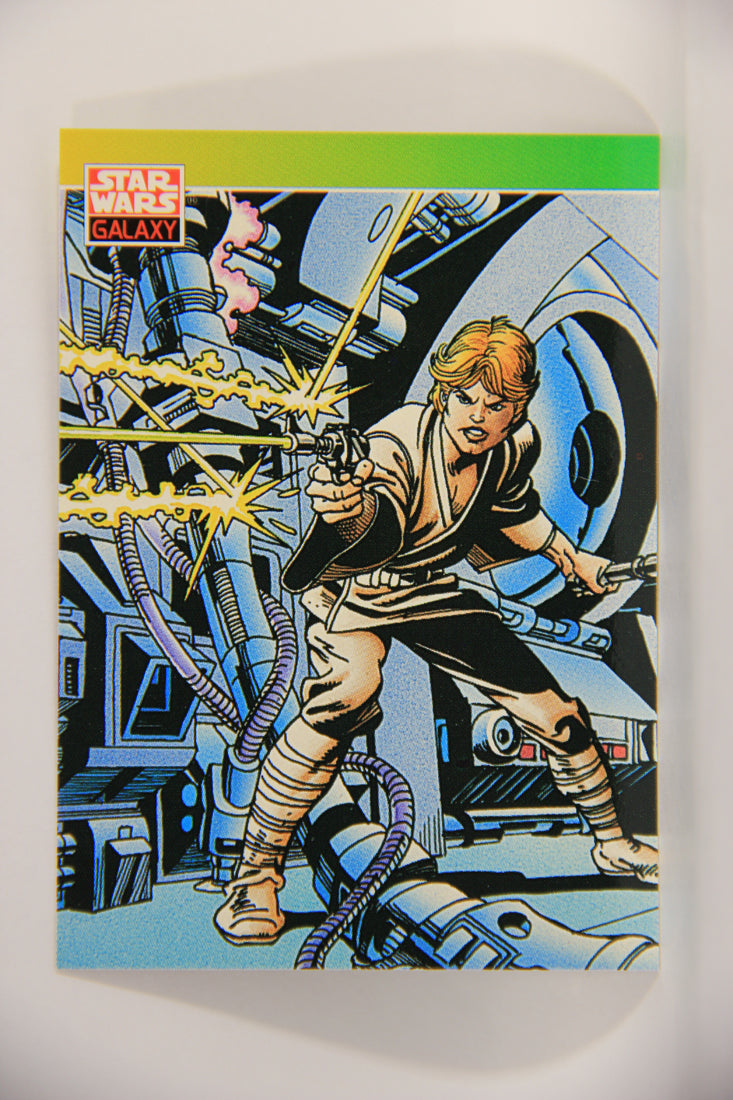 Star Wars Galaxy 1993 Topps Card #99 Luke Skywalker Artwork ENG L002987