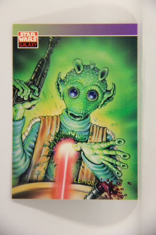 Star Wars Galaxy 1993 Topps Card #107 Greedo Bounty Hunter Artwork ENG L002995